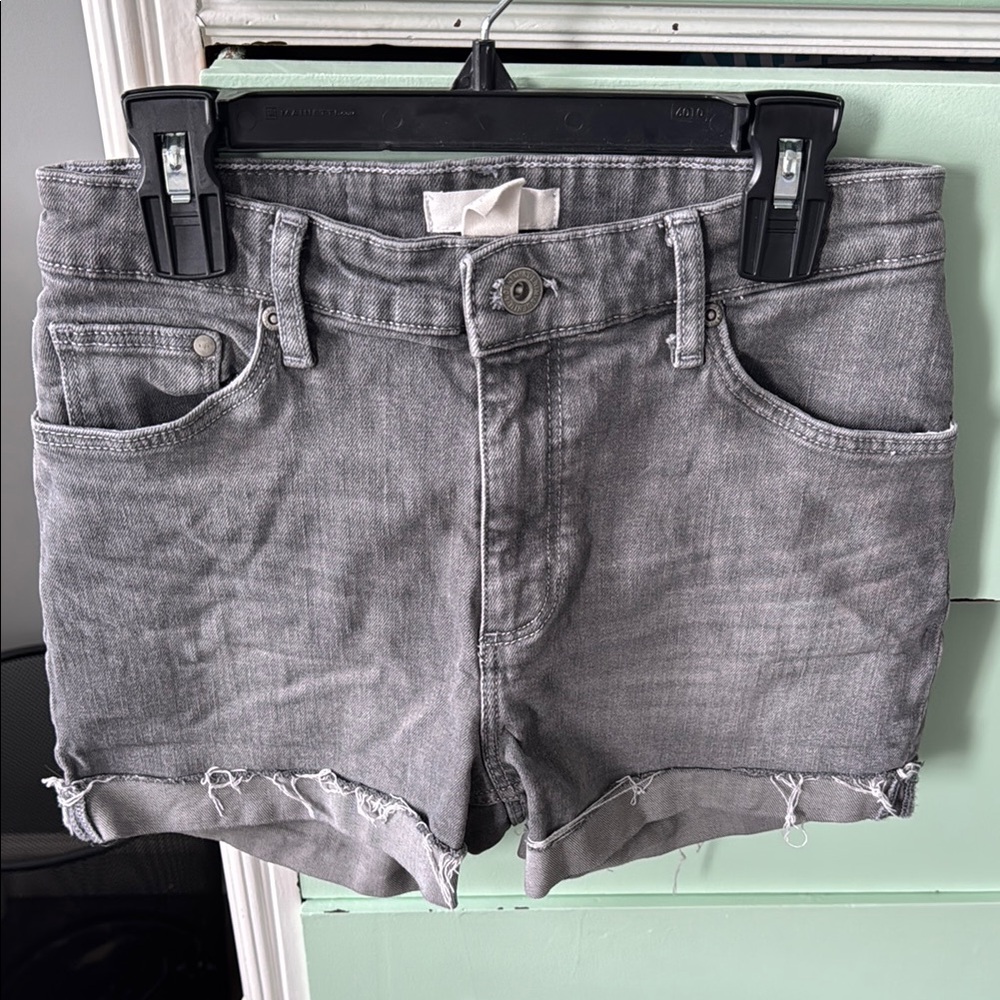 Gray Denim Women Shorts